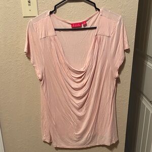 Elle Soft Pink Cowl Neck Blouse